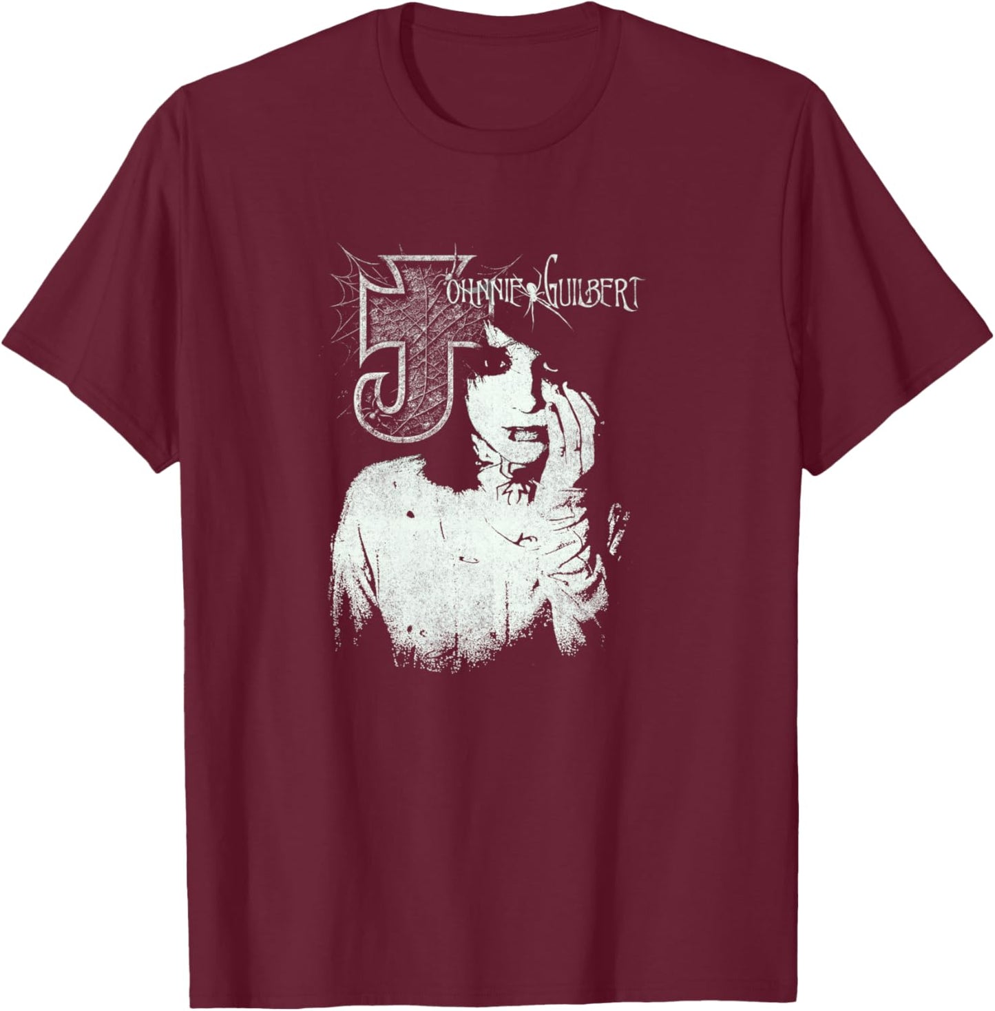 Johnnie Guilbert Portrait T-Shirt - T-Shirt | Maroon