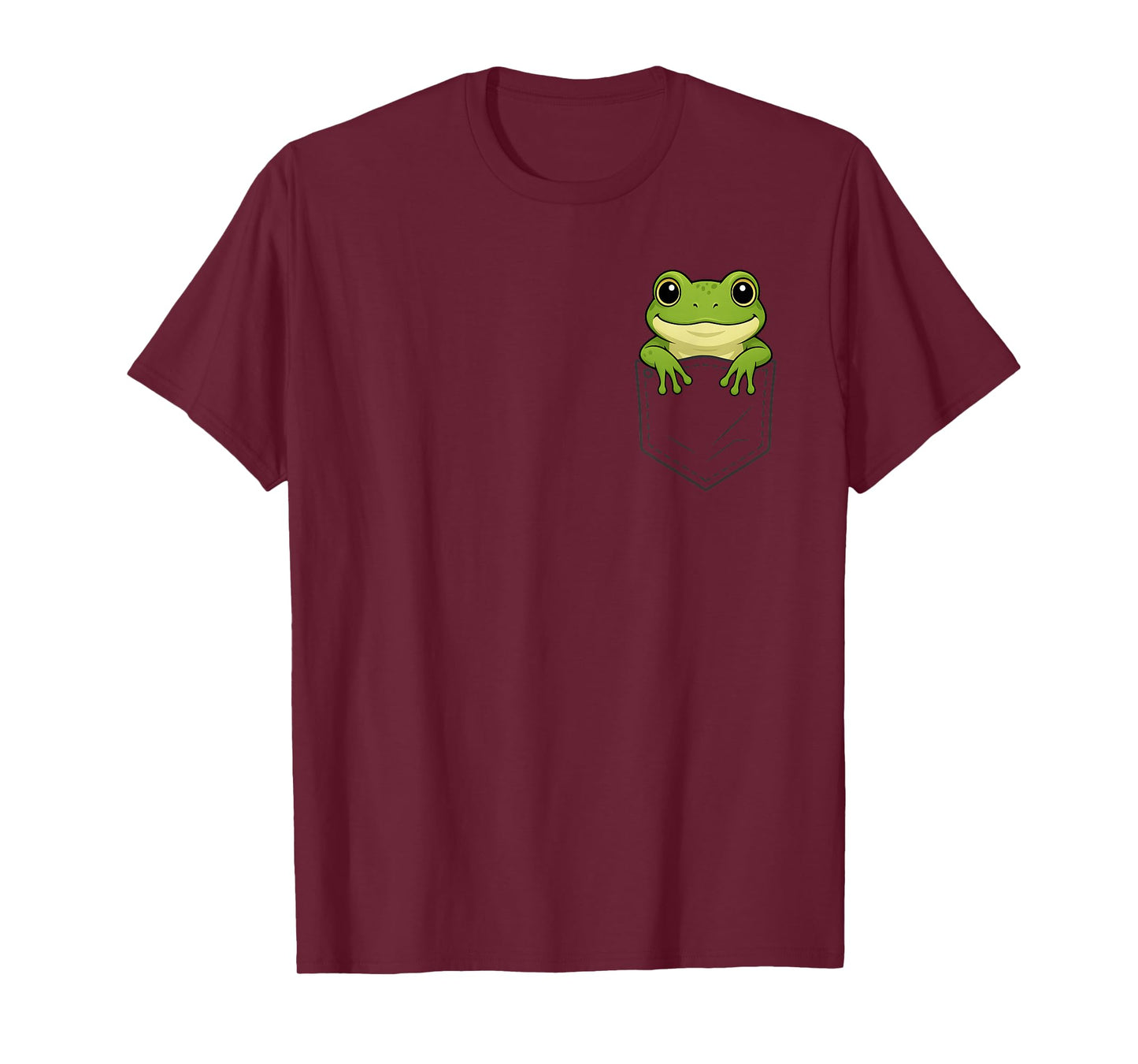 Funny Frog Peeking in Pocket Animal Lover Men Women Kids T-Shirt