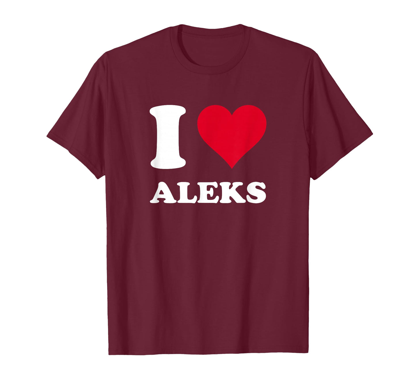 Red Heart I Love Aleks T-Shirt
