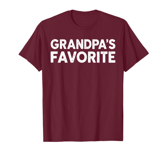 Funny Grandpa's Favorite Grandparent Grandchild Father's Day T-Shirt