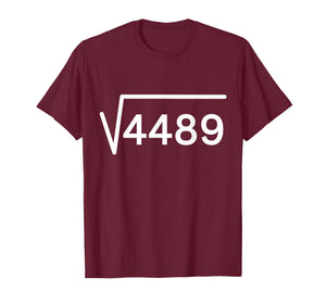 67 Six Seven 6 7 Meme 4489 Square Root Slang Math Teacher T-Shirt
