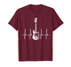 Guitar Heartbeat Bass Guitar Player Musician T-Shirt
