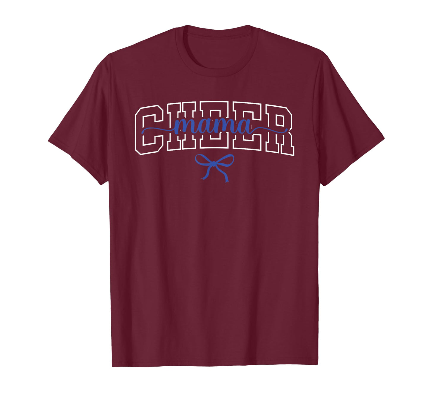 Blue Cheerleader Cheerleading Squad Team Cheer Mama Mom T-Shirt