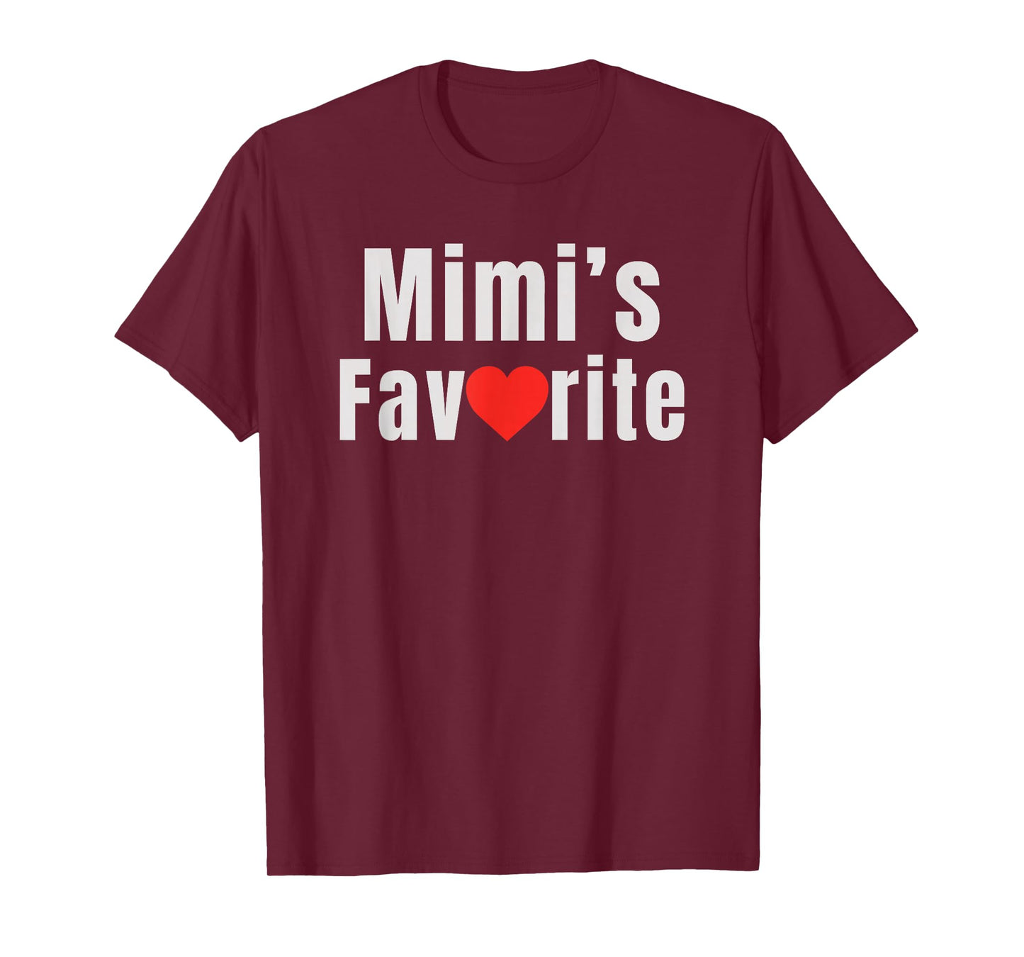 Mimi's Favorite Mom Heart Family for Kids Toddler T-Shirt