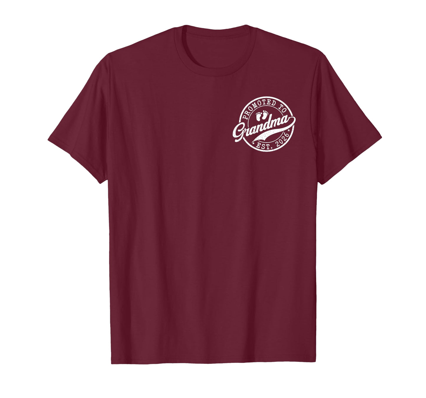 Promoted to Grandma est. 2026 Grandparents Baby Announcement T-Shirt