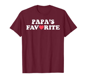 Funny Papa's Favorite Son Daughter I'm Papa's Favorite T-Shirt