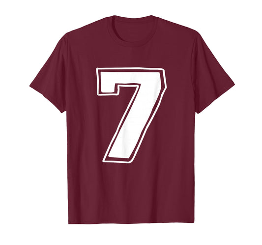 Number 7 Six Seven 6 7 Meme 67 Funny 7th Birthday 7 Years T-Shirt