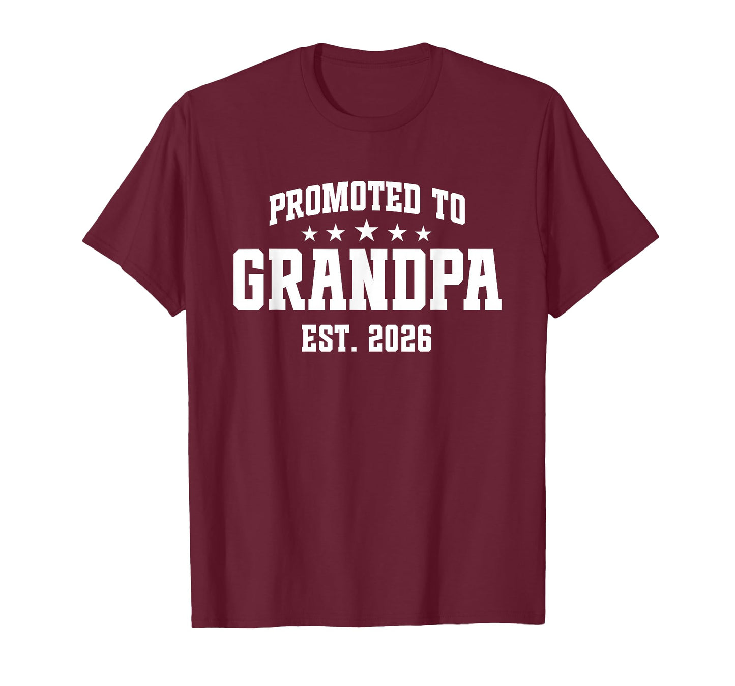 Promoted to Grandpa Est. 2026 Grandparent Baby Announcement T-Shirt