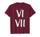 Funny 67 Kids Joke 6 and 7 Roman Numerals T-Shirt