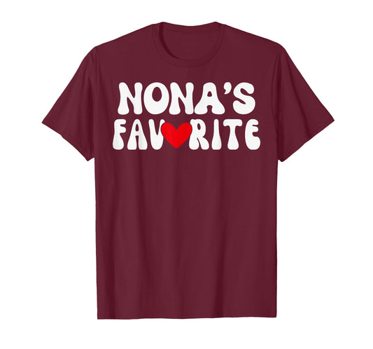 Nona’S Favorite Funny Grandparent Grandchild Vintage Humor T-Shirt