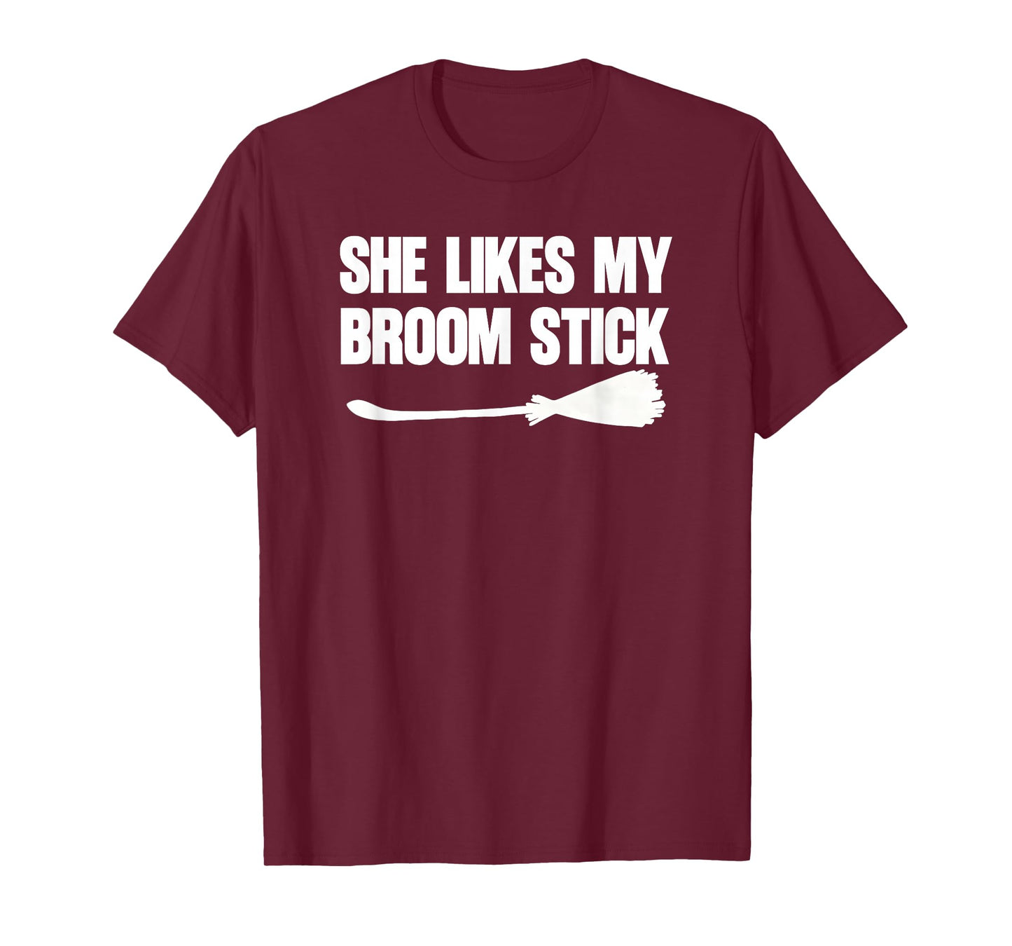 Funny Halloween Shirts for Couple she Likes My Broom Stick T-Shirt