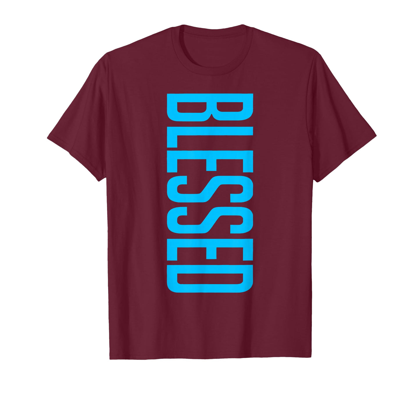 Blessed Vertical Streetwear Retro Gamma Blue Matching T-Shirt