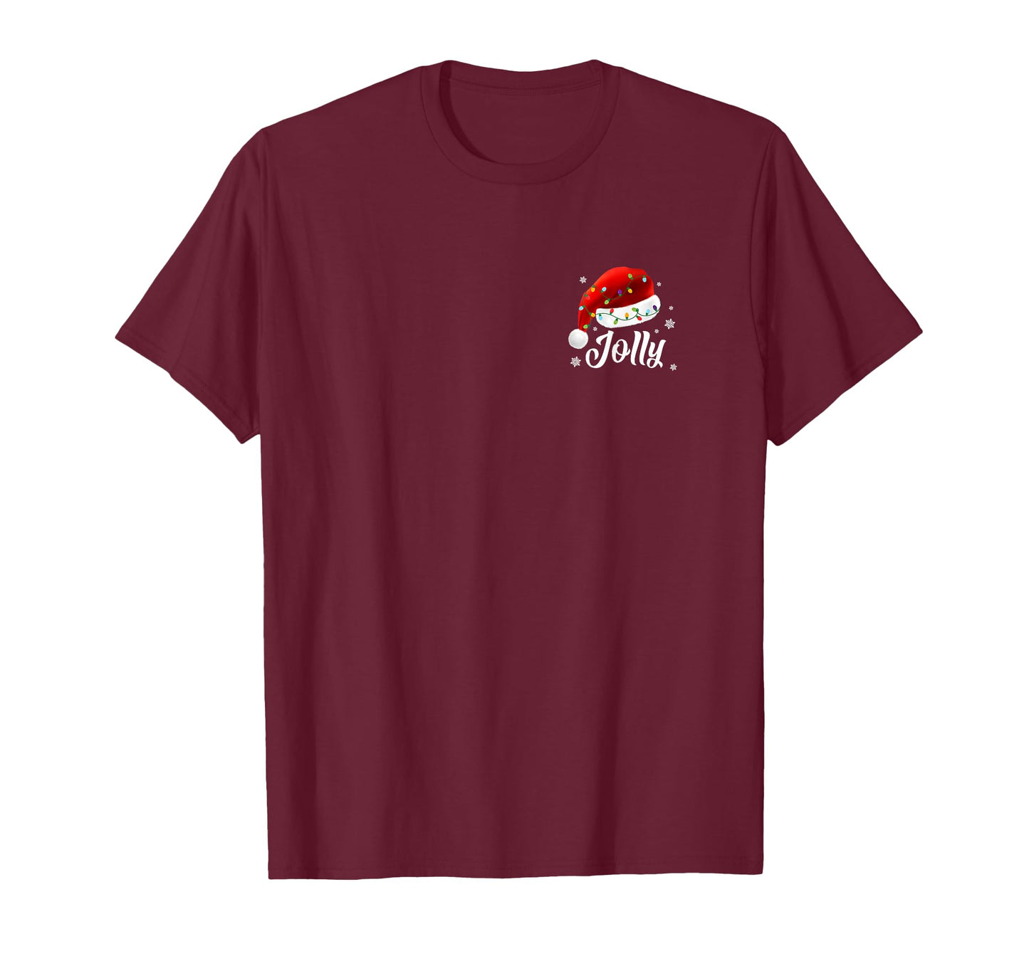 Jolly Subtle Minimal Christmas Funny Holiday Party Simple T-Shirt