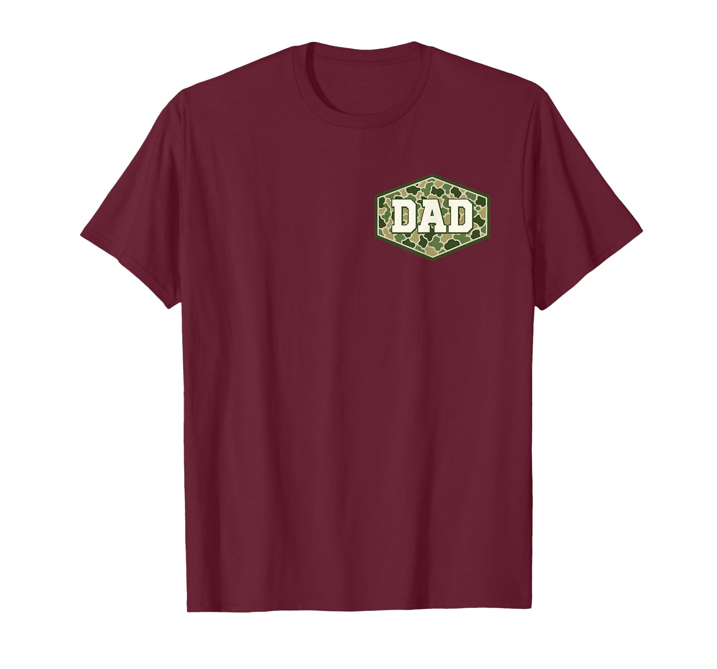 Old School Camo Dad Pocket Camouflage Dad Fathers 2 Sided T-Shirt