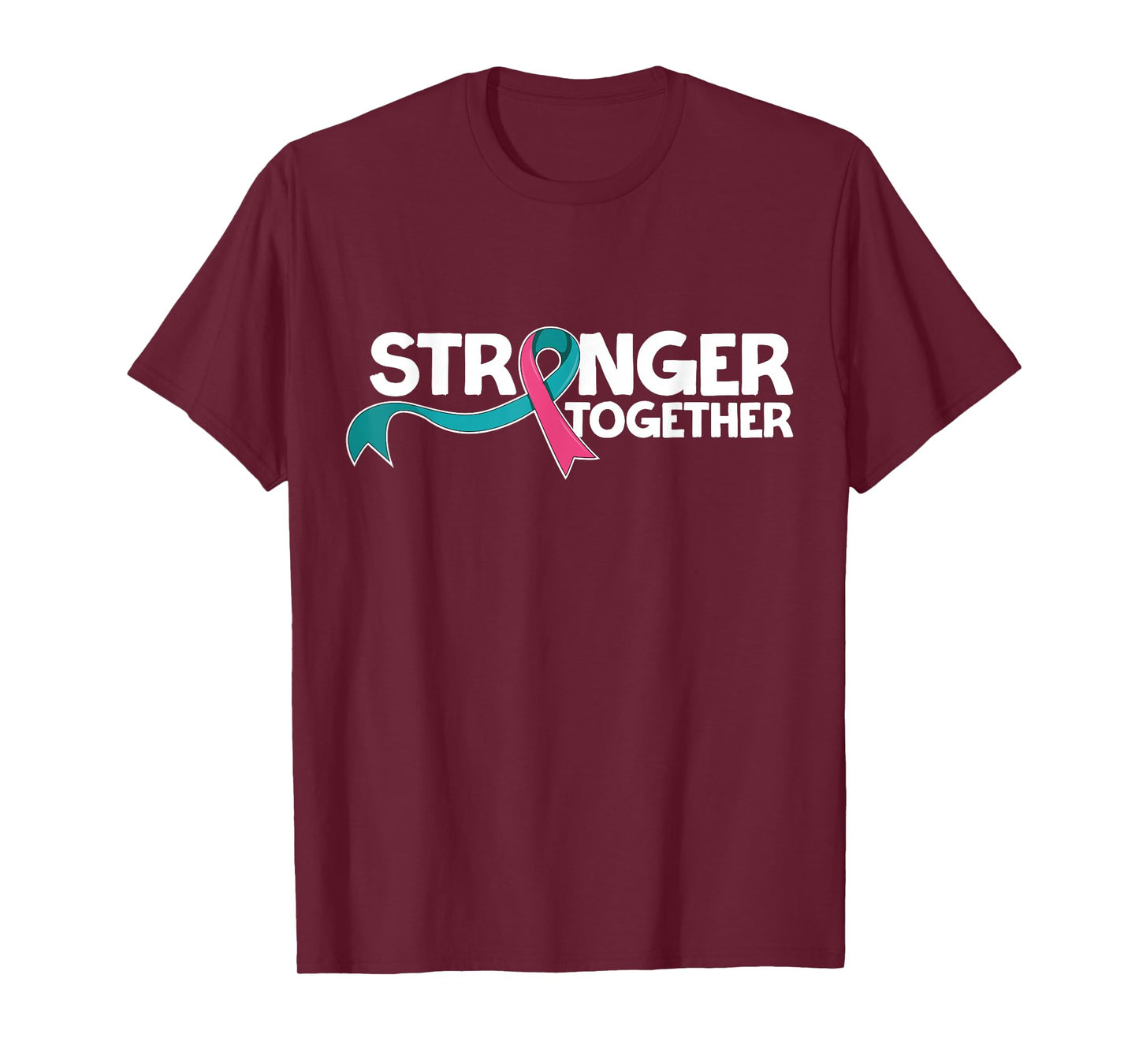 Ovarian Breast Cancer Awareness Stronger Together T-Shirt