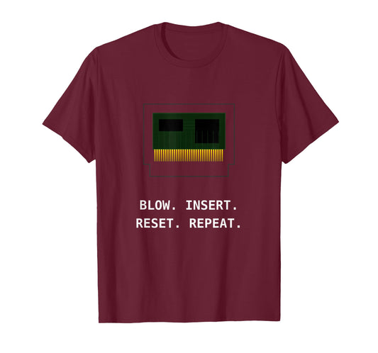 8-Bit Retro Video Game Cartridge Technical Blueprint T-Shirt