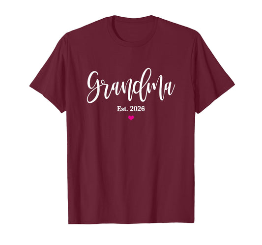 First Time Grandma Gift Promoted to Grandma Est 2026 T-Shirt