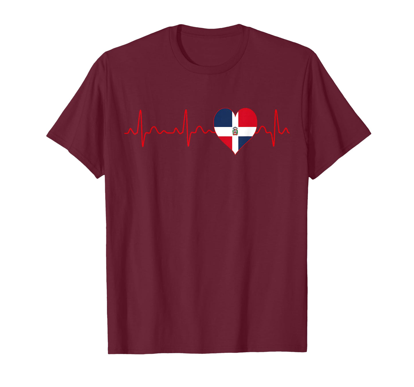 Dominican Republic Flag Heartbeat EKG Patriotic National T-Shirt