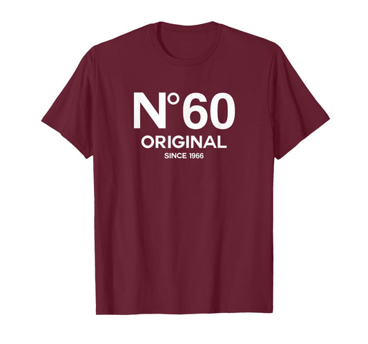 No 60 Original 60th Birthday Born in 1966 Sixtieth Retro T-Shirt