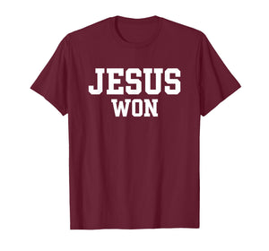 Christian Jesus Won Retro Varsity Statement T-Shirt