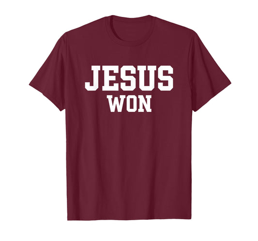 Christian Jesus Won Retro Varsity Statement T-Shirt