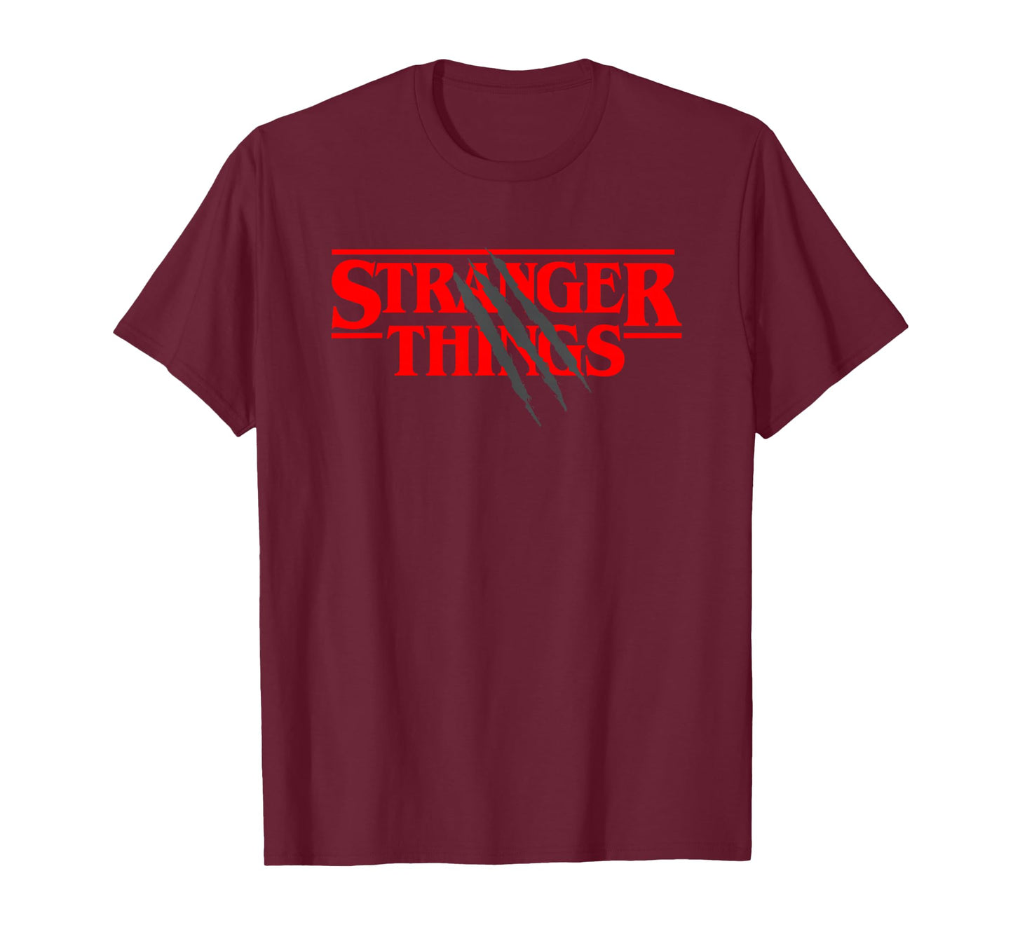 Stranger Things Logo with Claw Marks Horror T-Shirt