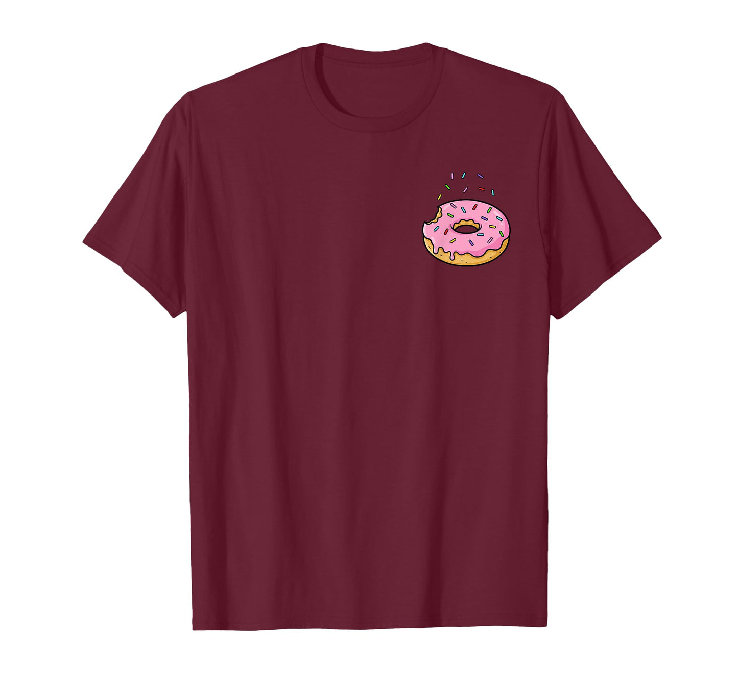 Funny Pink Sprinkle Donut Pocket Sweet Foodie Doughnut Lover T-Shirt