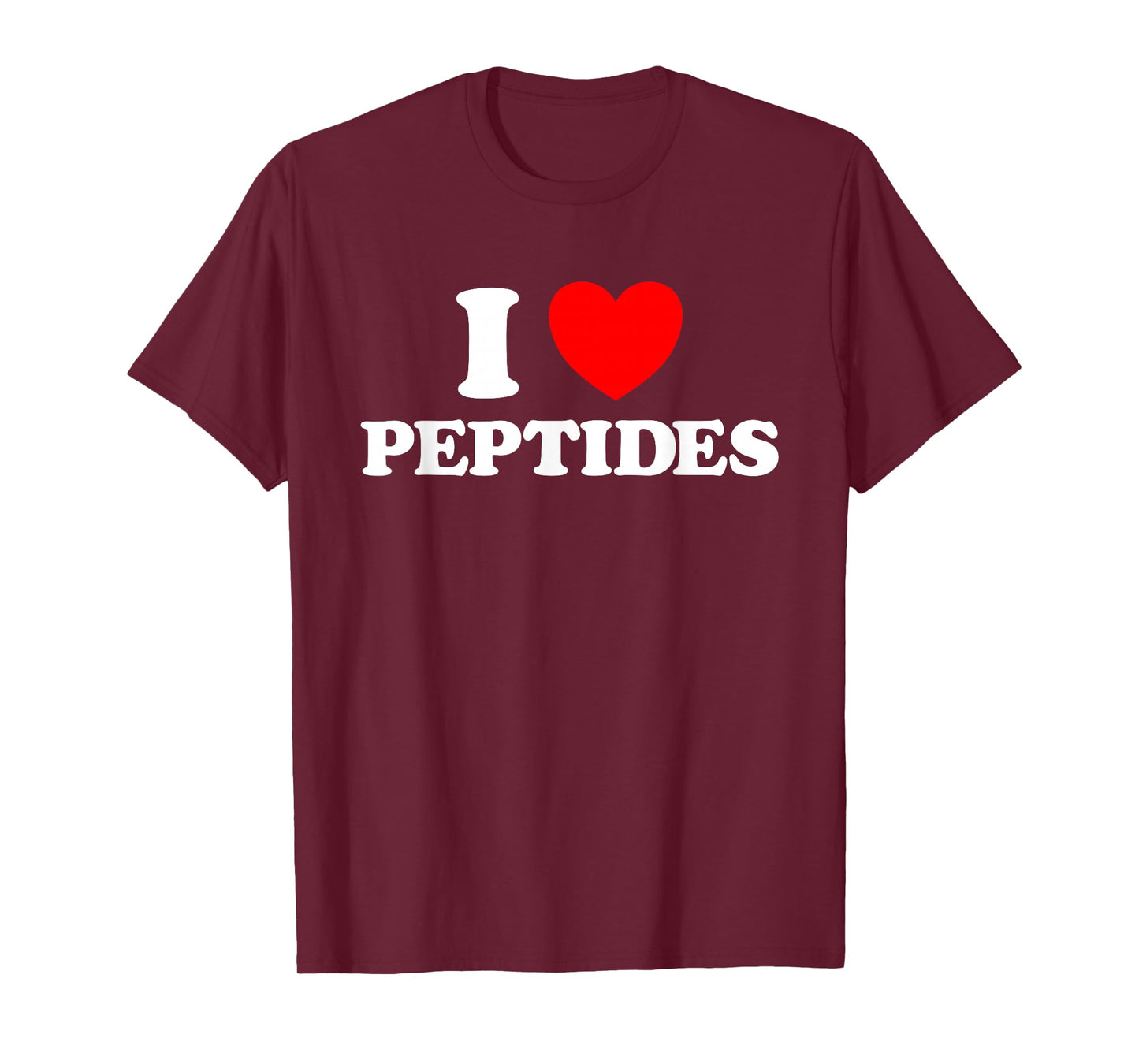 Peptide Heart Funny Cute Skincare Amino Acid Supplement Fan T-Shirt