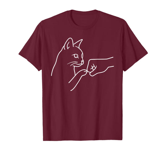 Cat Punch Hand Friendship Fist Bump Cat Lovers T-Shirt
