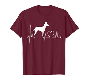 Manchester Terrier Dog My Heartbeat EKG Dogs My Cardio T-Shirt