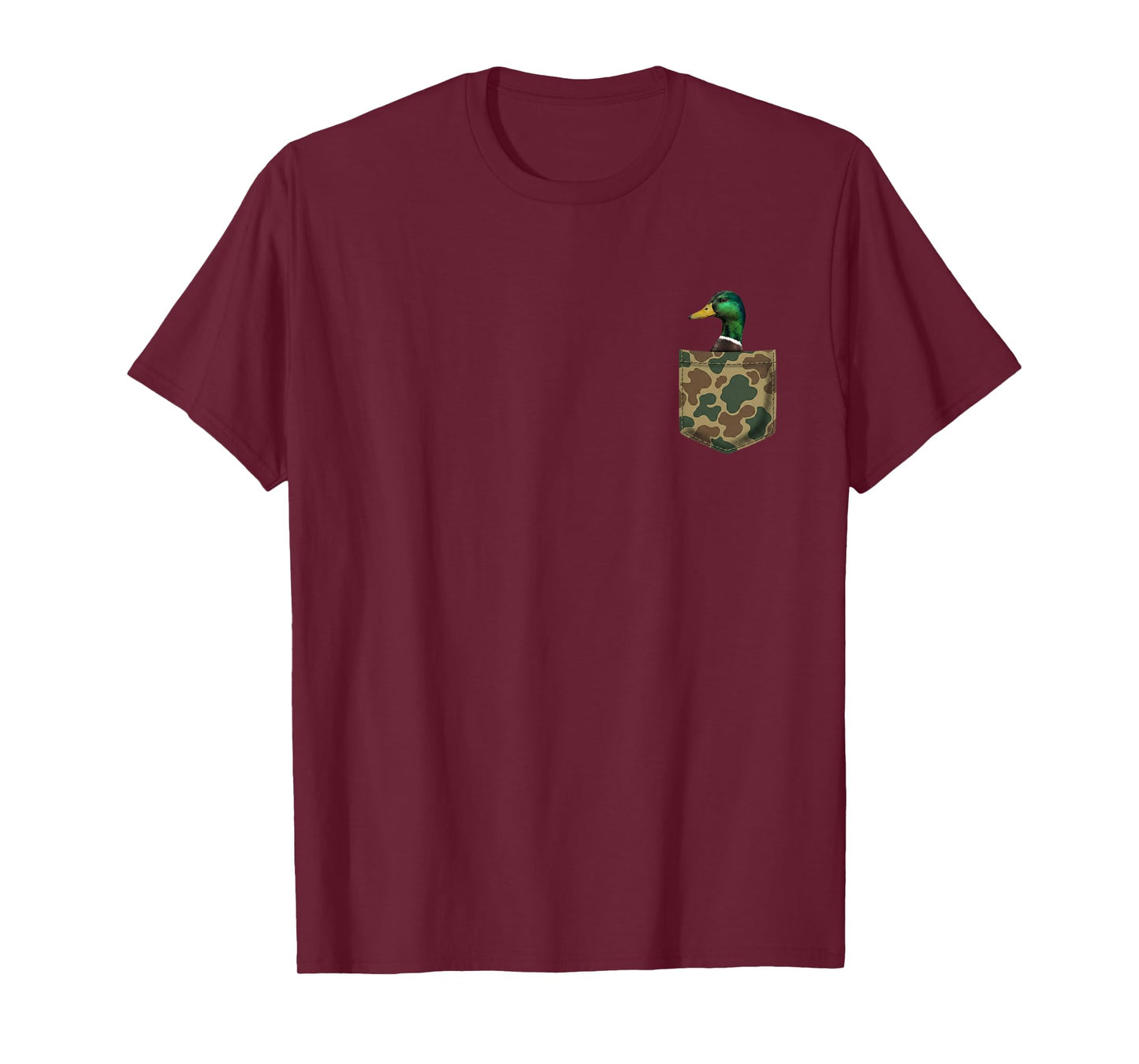 Vintage Mallard Duck Hunting Men School Camo Pocket Gifts T-Shirt