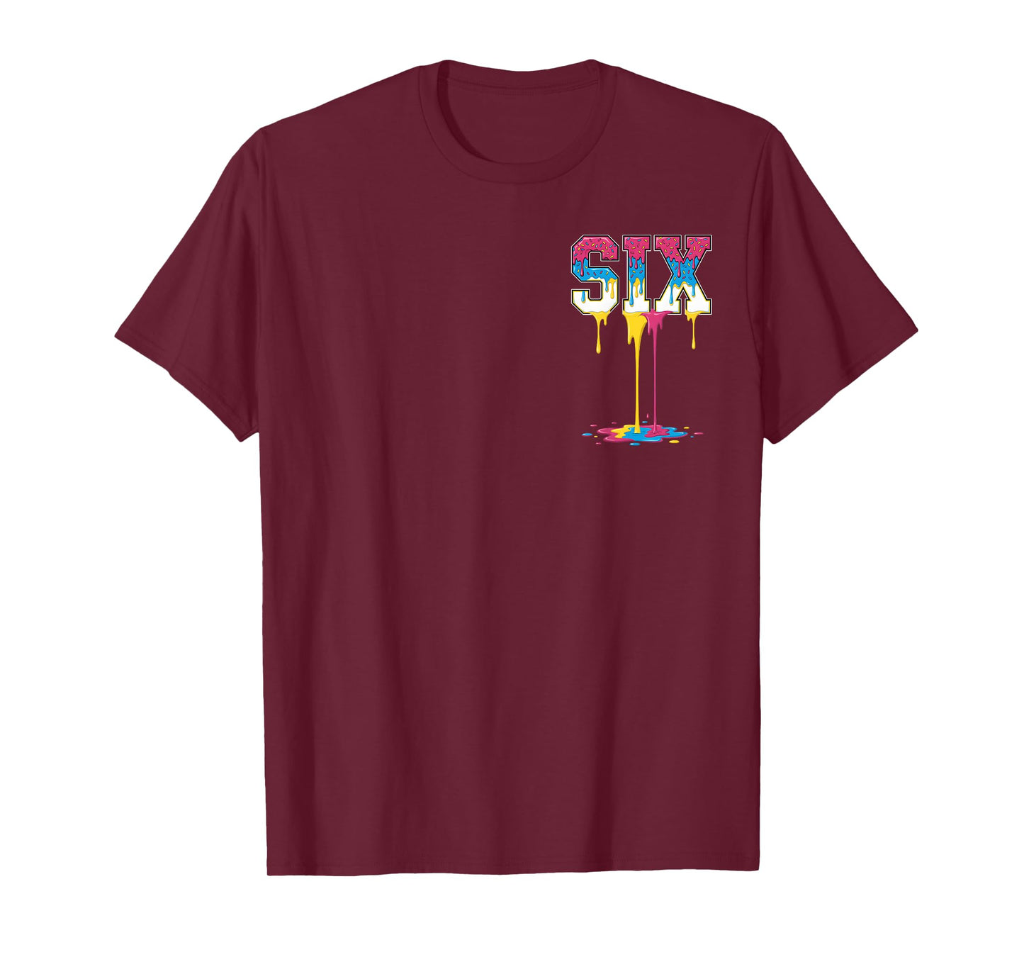 6 Number Six Team Sports Ice Cream Drip 67 (2 Sides) T-Shirt