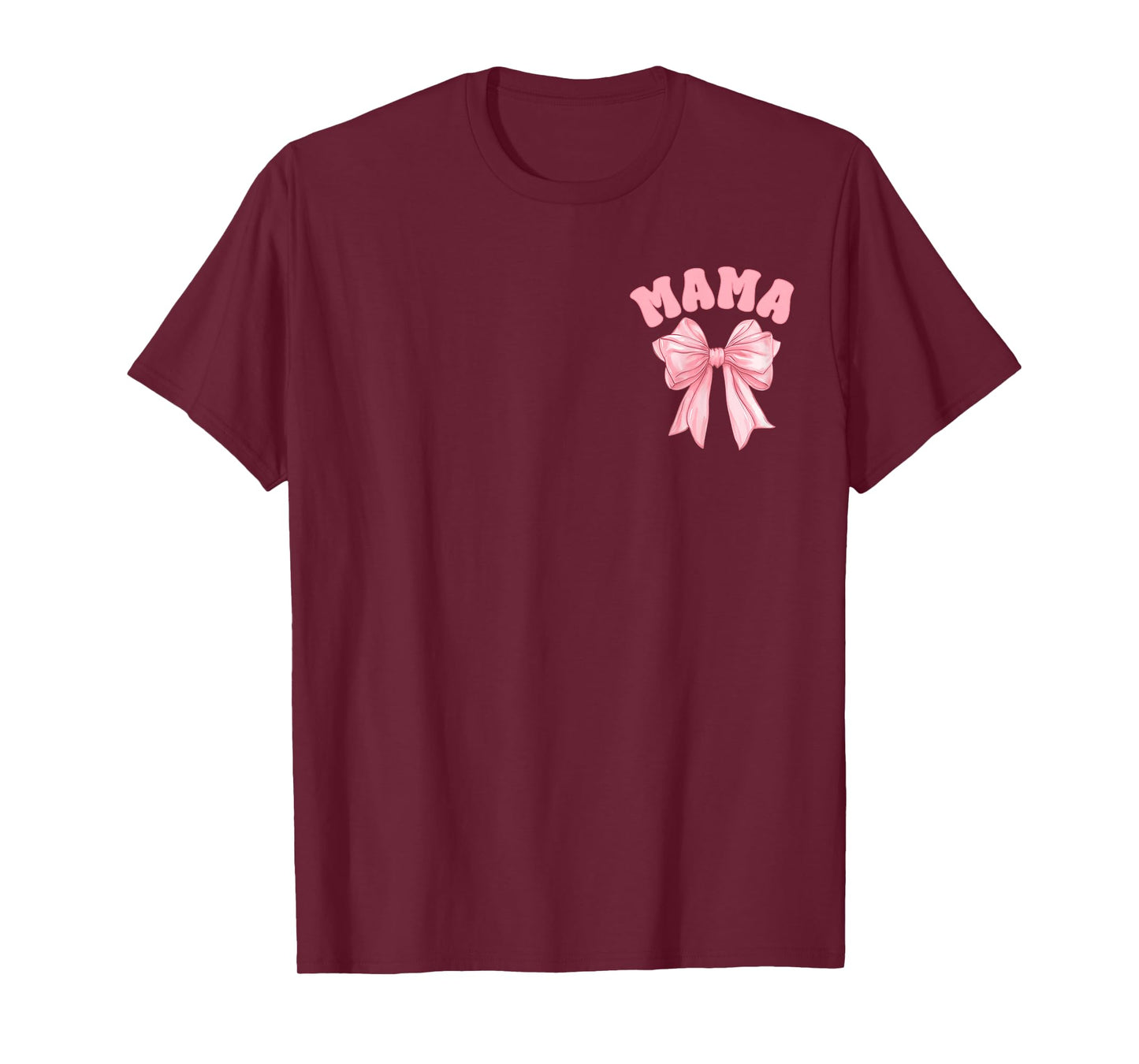 Mama of The Birthday Girl Family Pink Coquette Bow Party T-Shirt