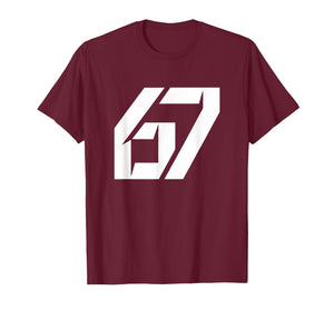 Funny 67 Six Seven Meme 67 Retro Vintage Number T-Shirt