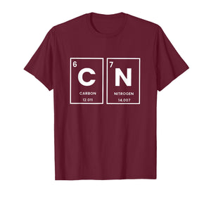 Funny 6 7 Meme Periodic Table Carbon Nitrogen Humor T-Shirt