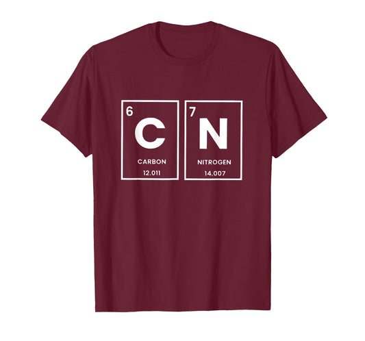 Funny 6 7 Meme Periodic Table Carbon Nitrogen Humor T-Shirt