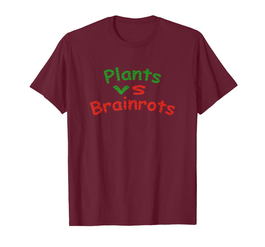 Plants vs Brainrots Funny Gamer T-Shirt