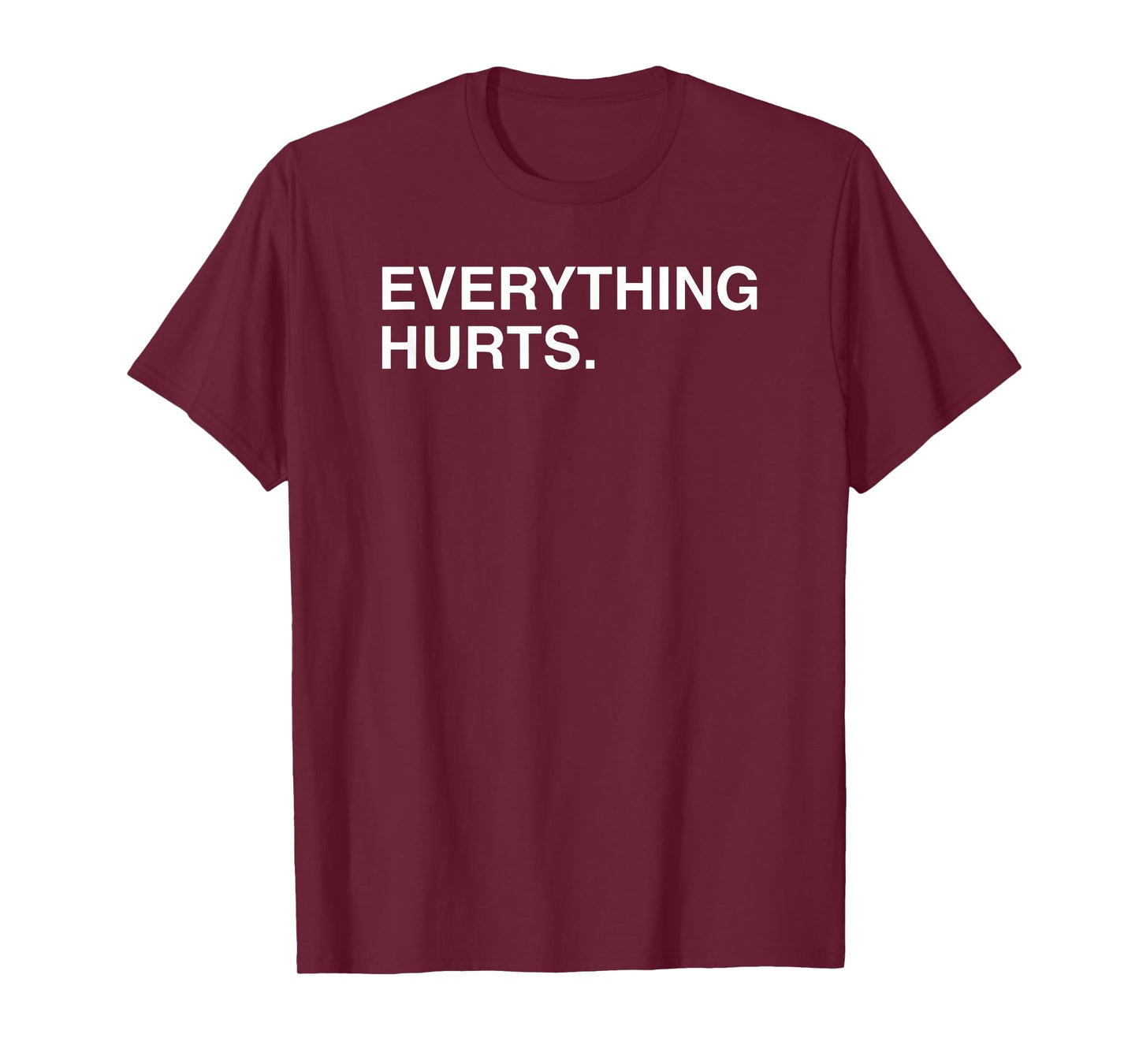 Everything Hurts Funny Baseball Blue Design T-Shirt