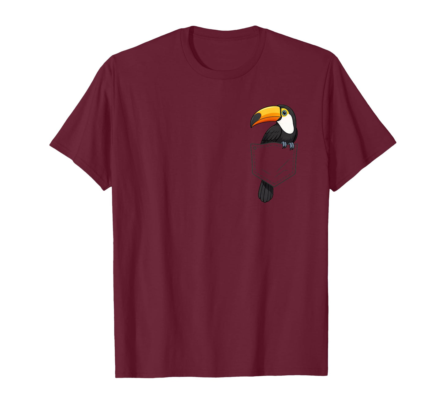 Funny Toucan Peeking in Pocket Animal Bird Lover T-Shirt
