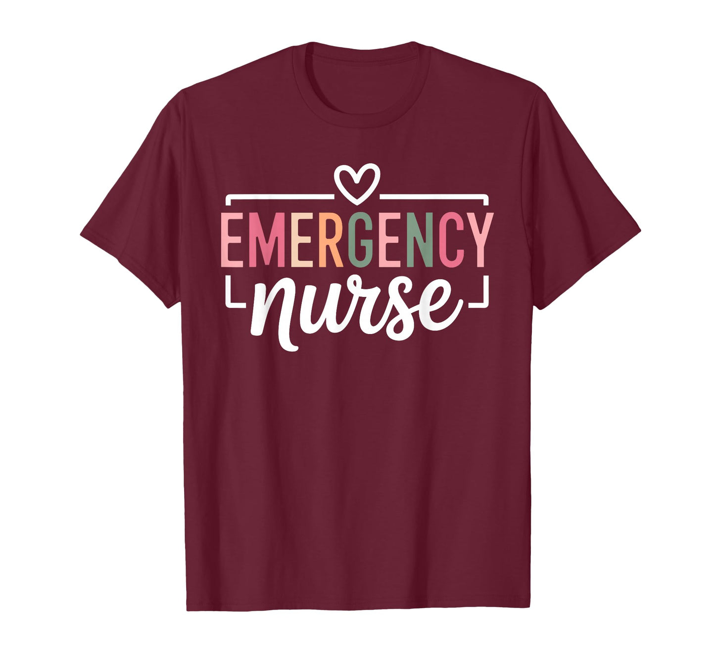 Funny Emergency Nurse Art for Men Women ER Emergency Nurse T-Shirt