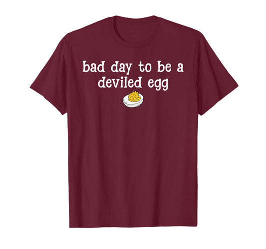 Retro Funny Thanksgiving Dinner Bad Day to Be a Deviled Egg T-Shirt