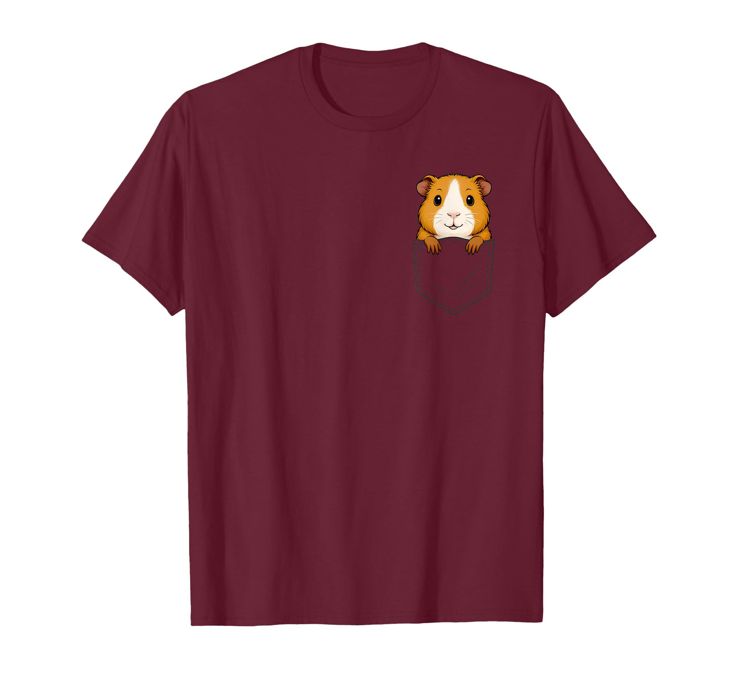 Funny Guinea Pig Peeking in Pocket Cavy Rodent Animal Lover T-Shirt