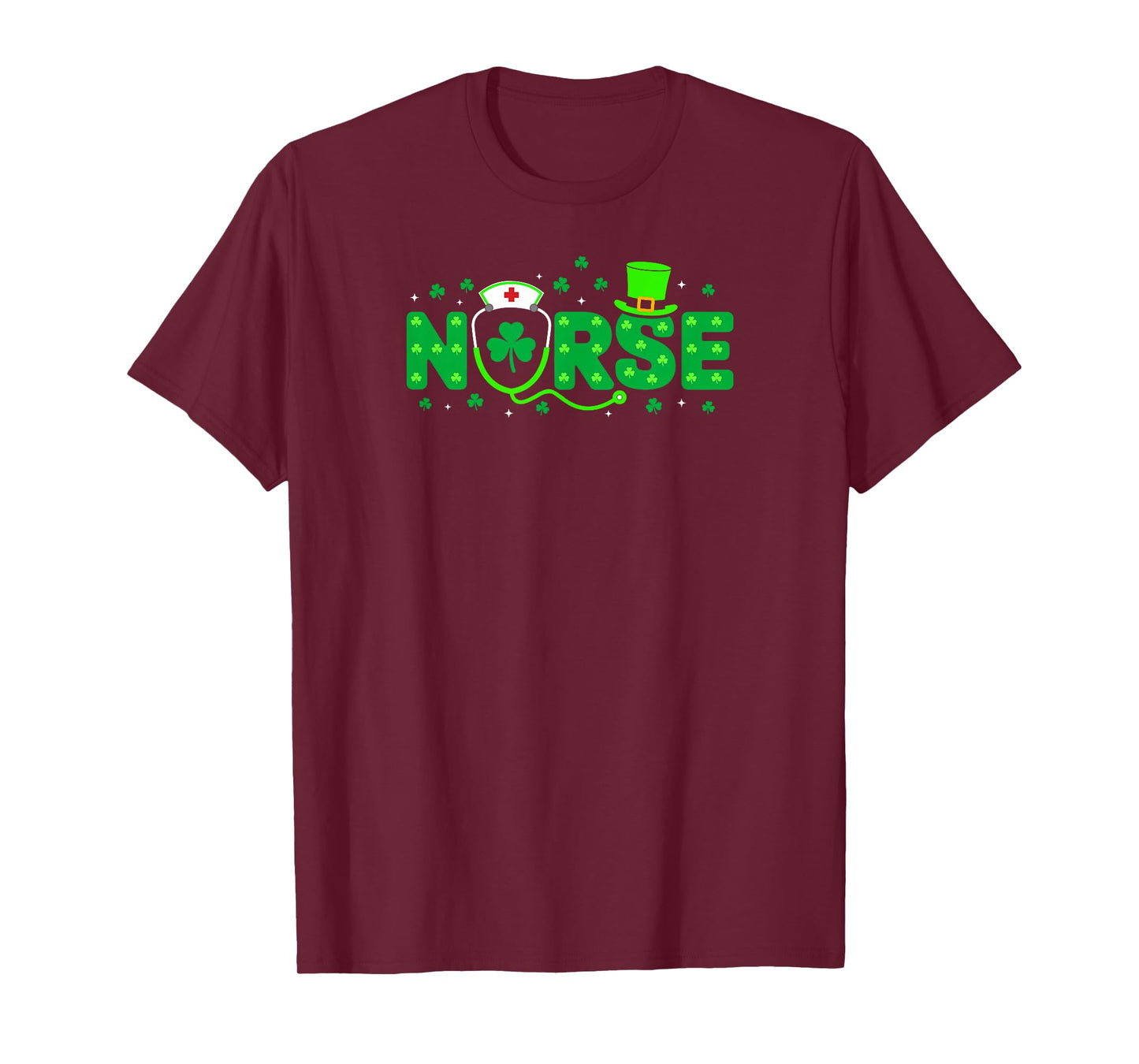 Lucky Nurse Shamrock Stethoscope Scrub Nurse St Patricks Day T-Shirt