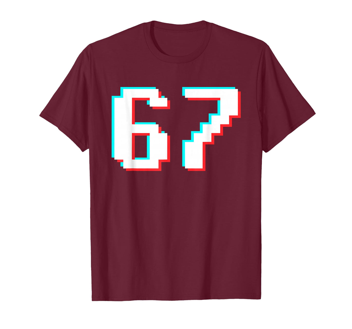 Number 67 Meme Funny Gen Alpha Slang Six Seven Youth Kids T-Shirt