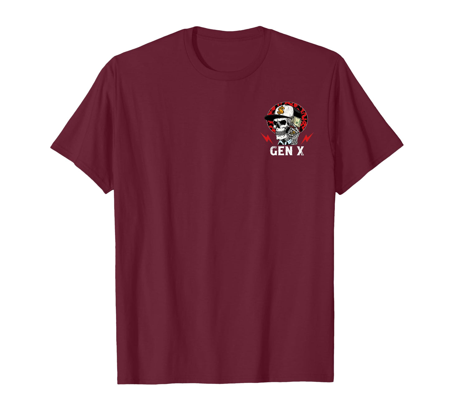 Skeleton Gen X Working Like Crazy to Support The Lazy 2 Side T-Shirt