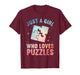 Cool Puzzle Design for Women Girls Jigsaw Lover Puzzle Piece T-Shirt