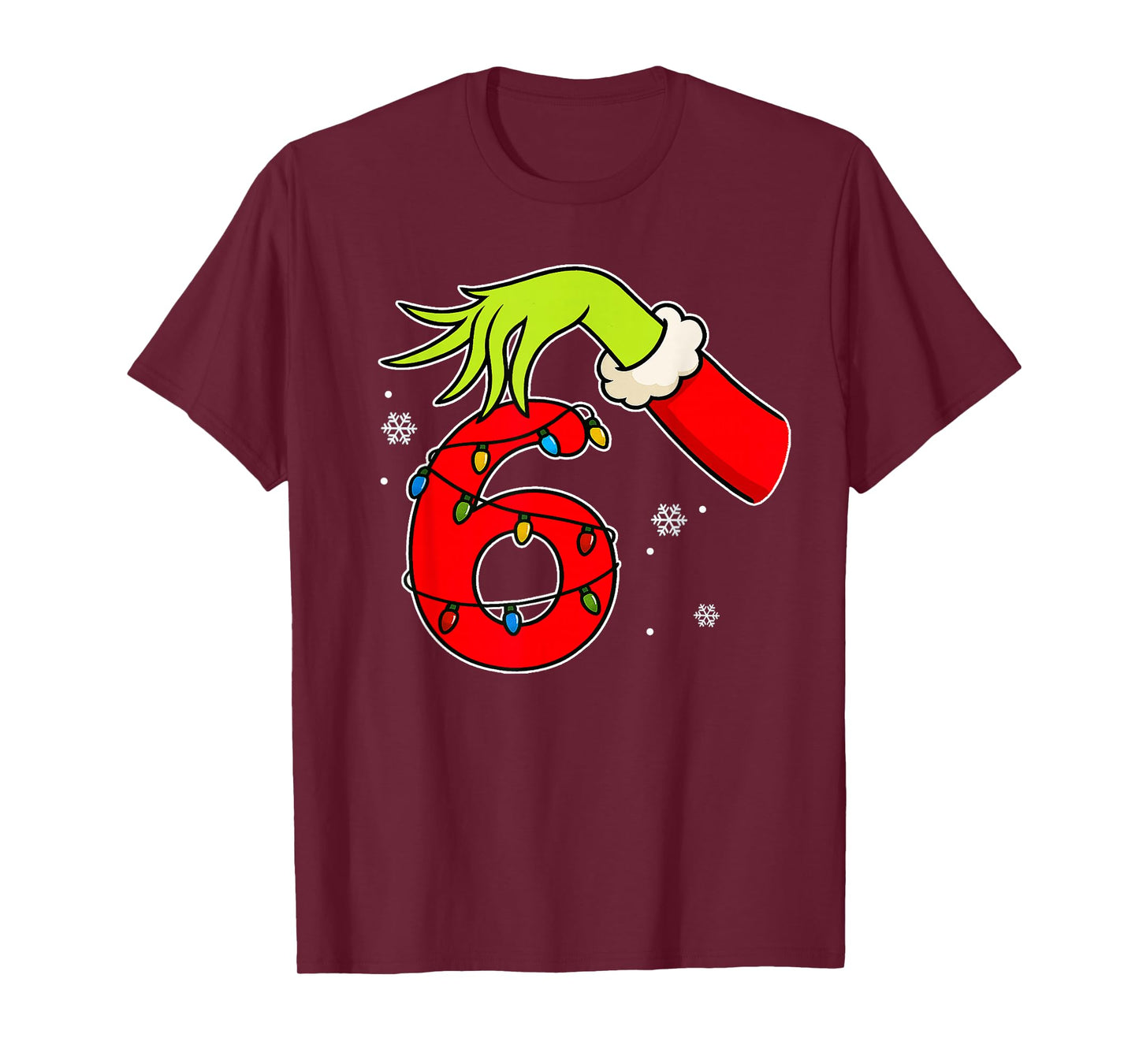 Fun Number 6 Christmas 67 Six Seven Meme Xmas Men Women Kids T-Shirt
