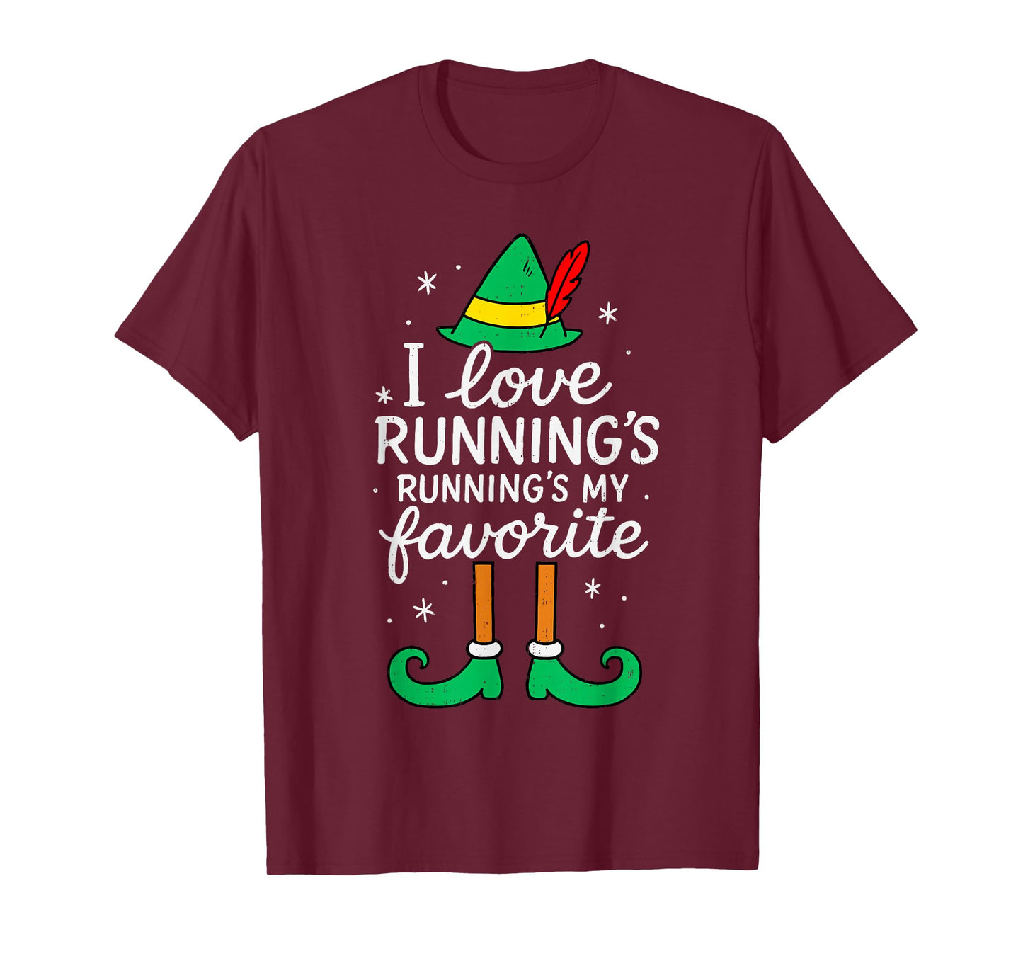 Funny Running Christmas Run Runner Xmas Teen Girl Boys Kids T-Shirt