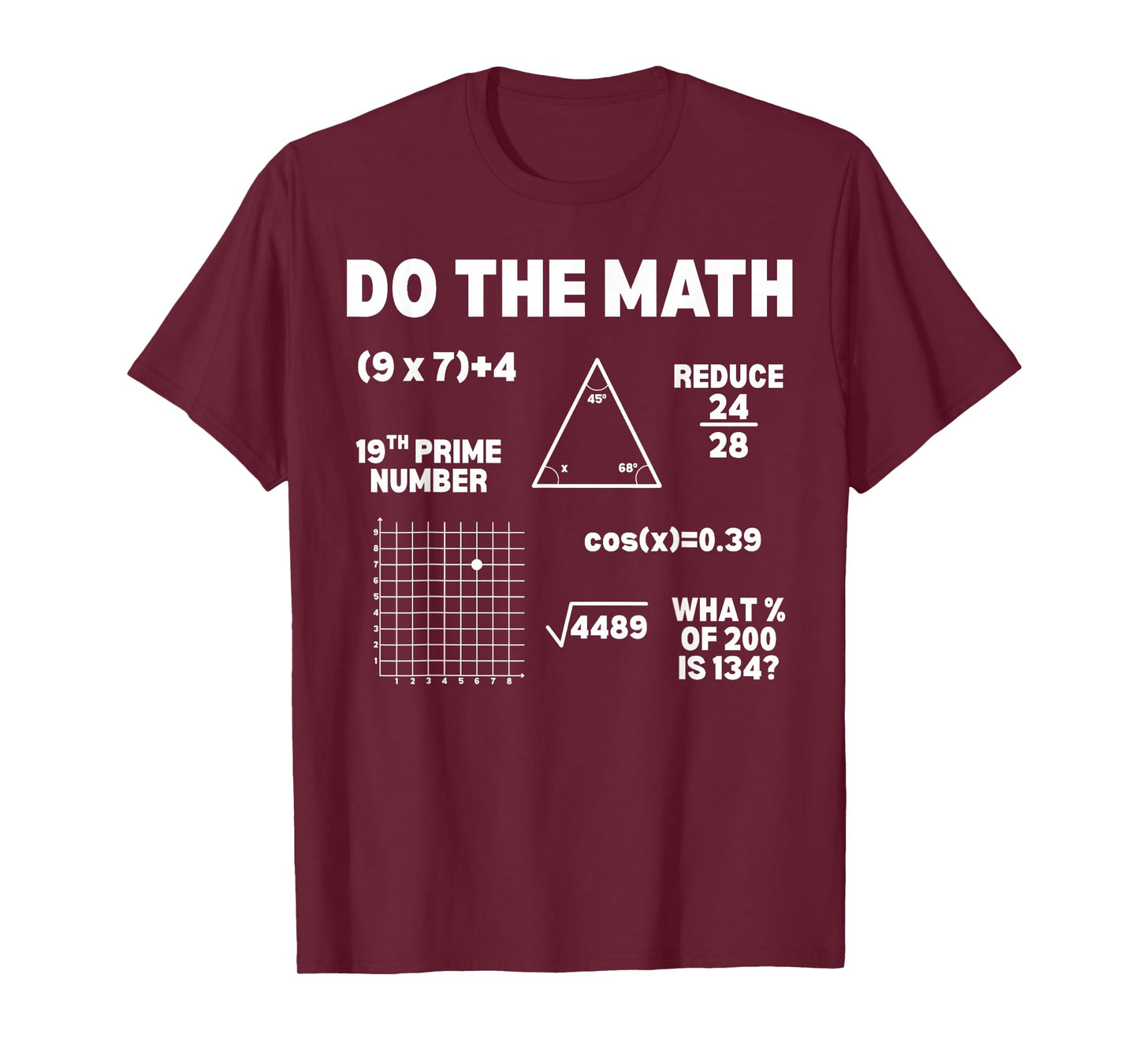 Do The Math 67 Meme Funny Six Seven Men Women Teacher T-Shirt