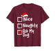 Nice Naughty Ask Dog Funny Christmas List Family Matching T-Shirt